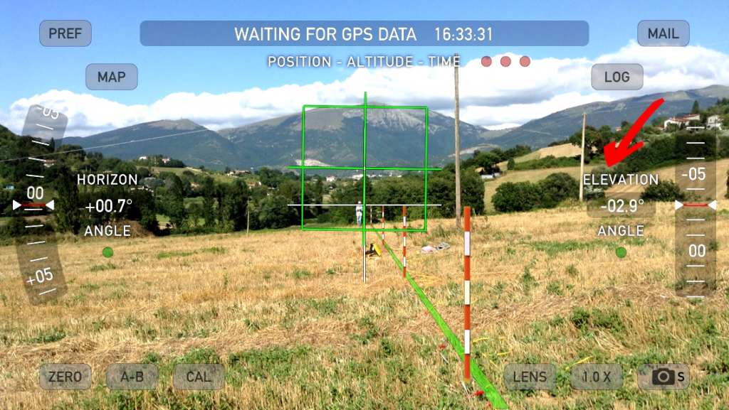 rilievo dislivello con theodolite iOS app