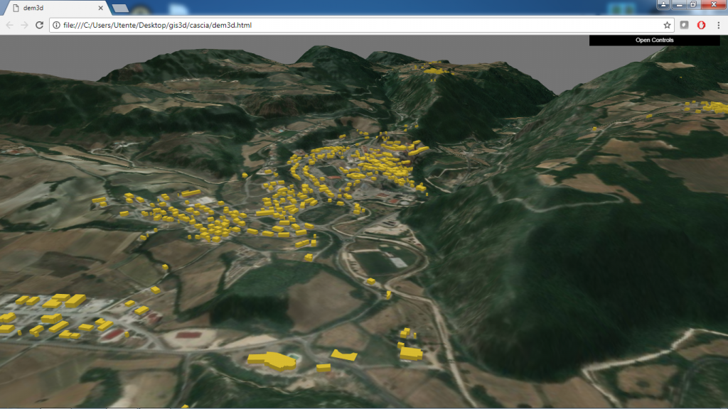 modelli 3d plugin Qgis2threejs per Qgis